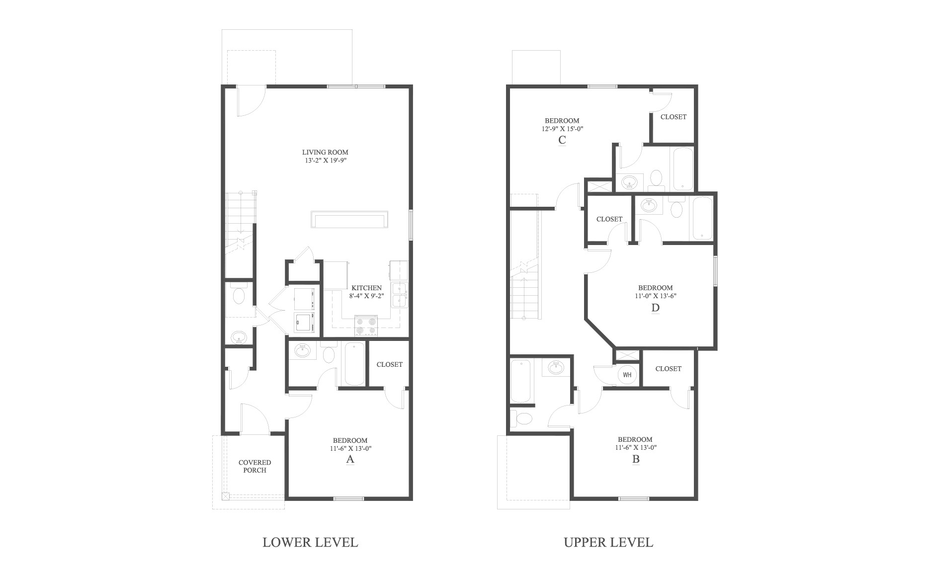 The 4 Cottage A Floor Plan is a 4 bedroom home with over 1767 square feet.