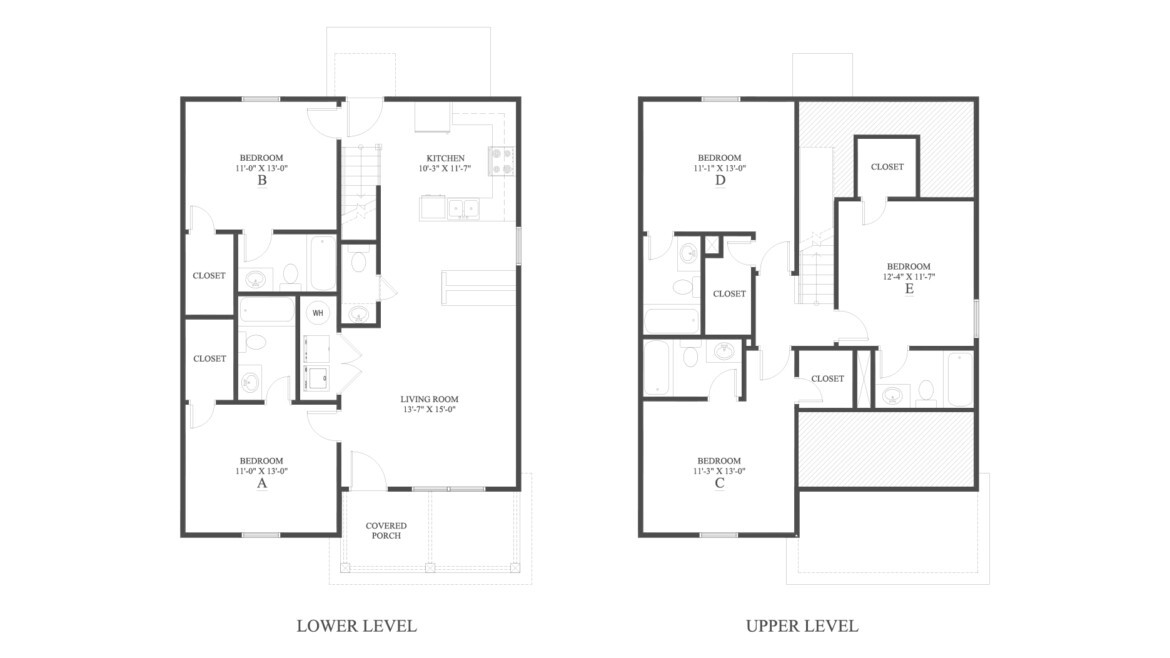 The 5 Cottage Floor Plan is a 5 bedroom home with 1855 square feet.